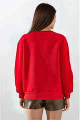 Red Women Sweatshirt