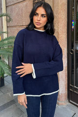 Navy Blue Women Sweater