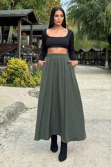 Khaki Women Skirt