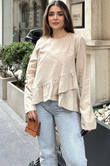 Beige Women Blouse