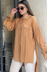 Beige Women Shirt