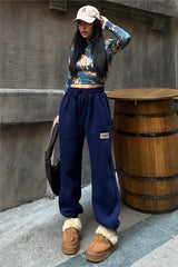 Navy Blue Women Sweatpants