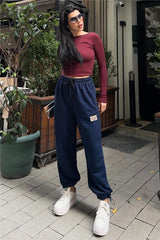 Navy Blue Women Sweatpants