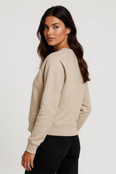 Beige Women Sweatshirt