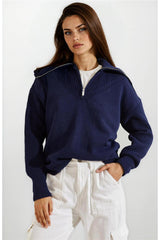 Navy Blue Women Sweater