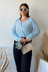 Baby Blue Women Blouse