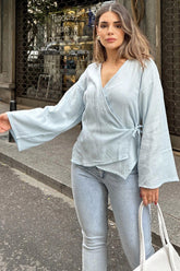 Baby Blue Women Blouse