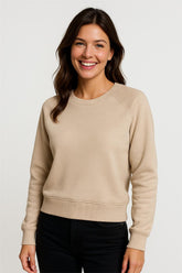 Beige Women Sweatshirt