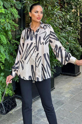 Beige Women Shirt