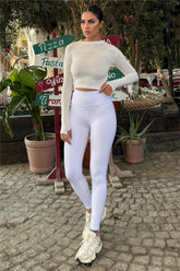White Women Leggings