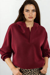 Burgundy Women Sweatshirt