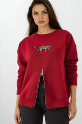 Burgundy Women Sweatshirt