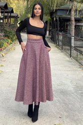 Burgundy Women Skirt