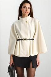 Cream Women Poncho