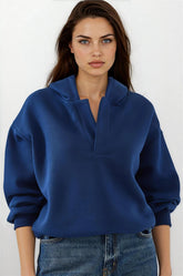 Navy Blue Women Sweatshirt