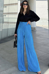 Blue Women Pants