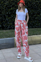 Red Women Pants
