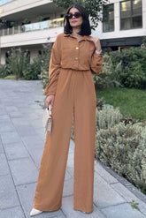 Tan Women Jumpsuit