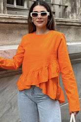Orange Women Blouse