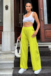 Green Women Pants