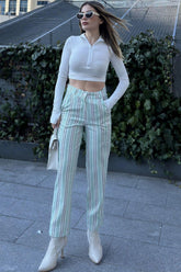 Green Women Pants