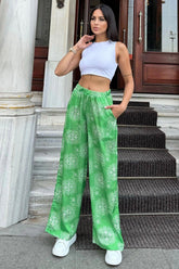 Green Women Pants