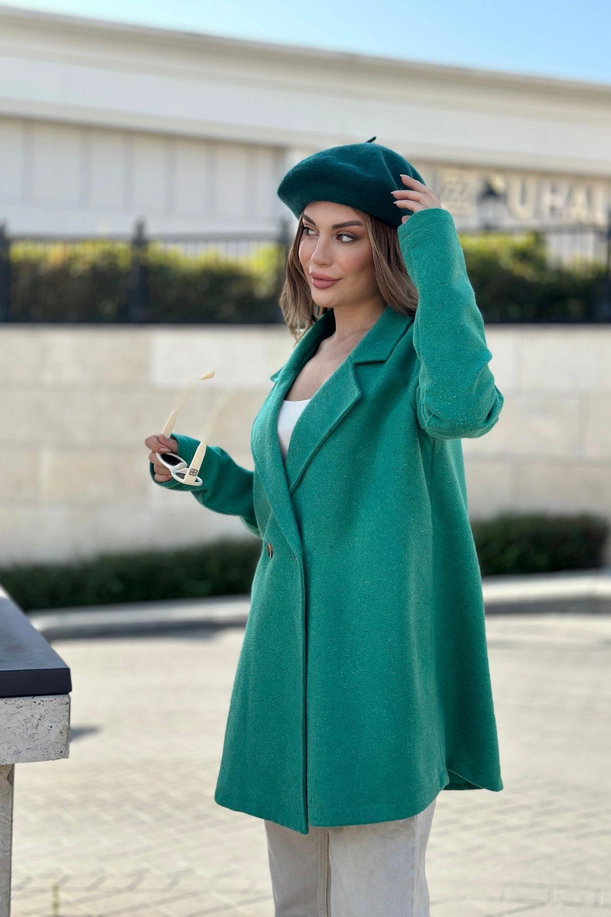 Green Women Coat