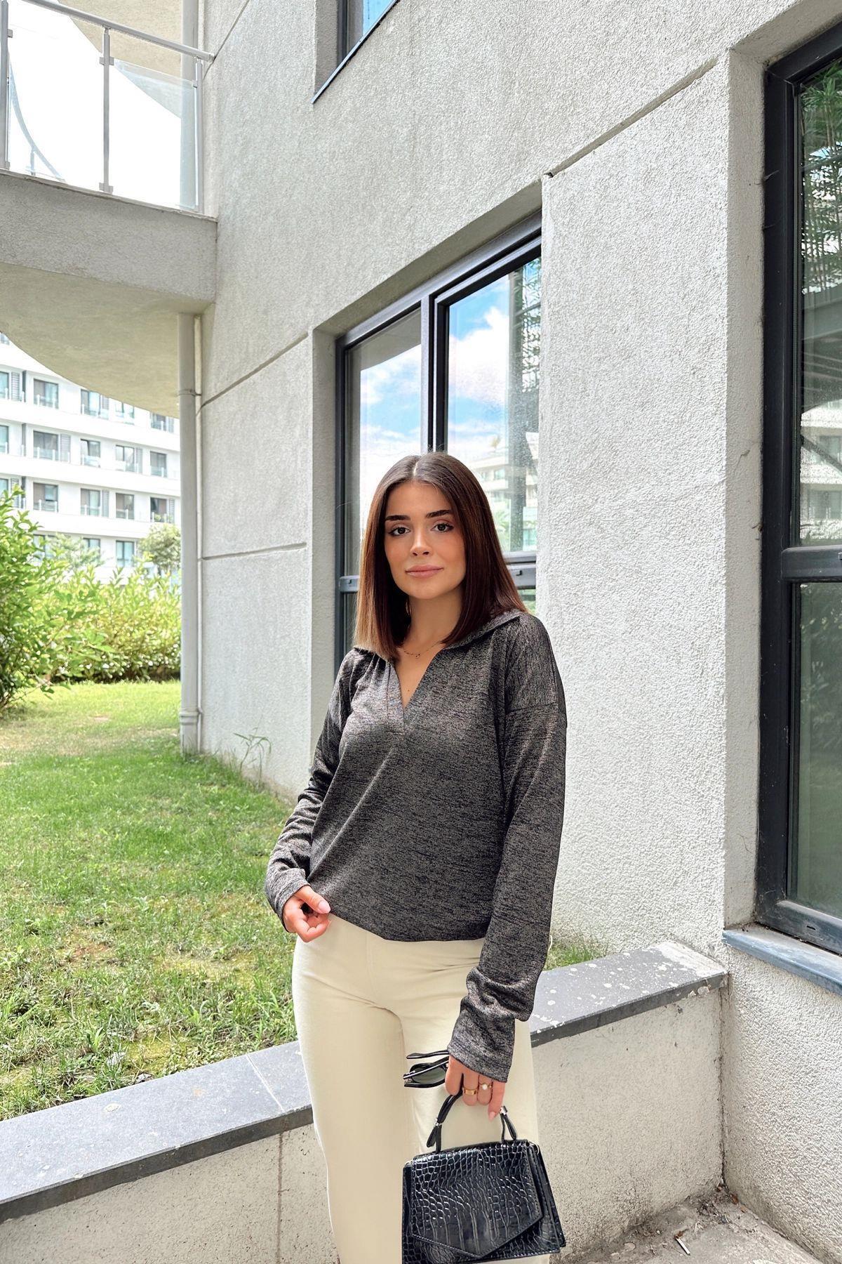 Anthracite Women Blouse