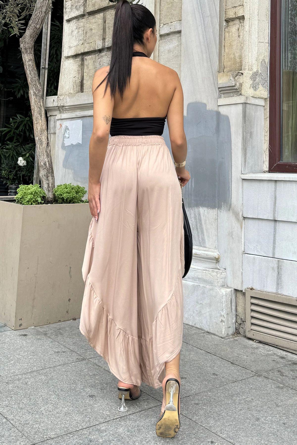 Beige Women Pants
