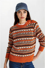 Orange Women Sweater
