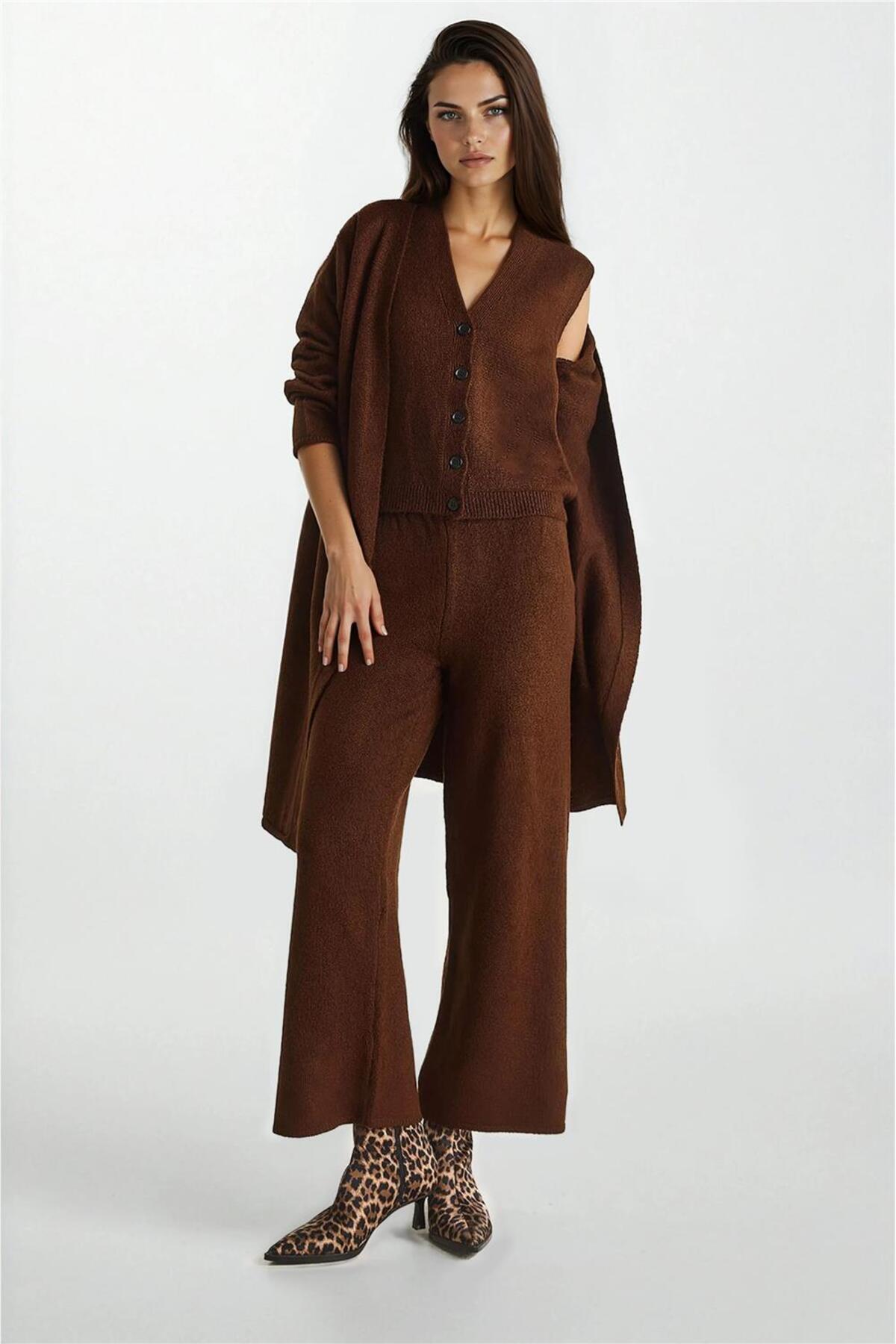 Bitter Brown Women Two-Piece Set