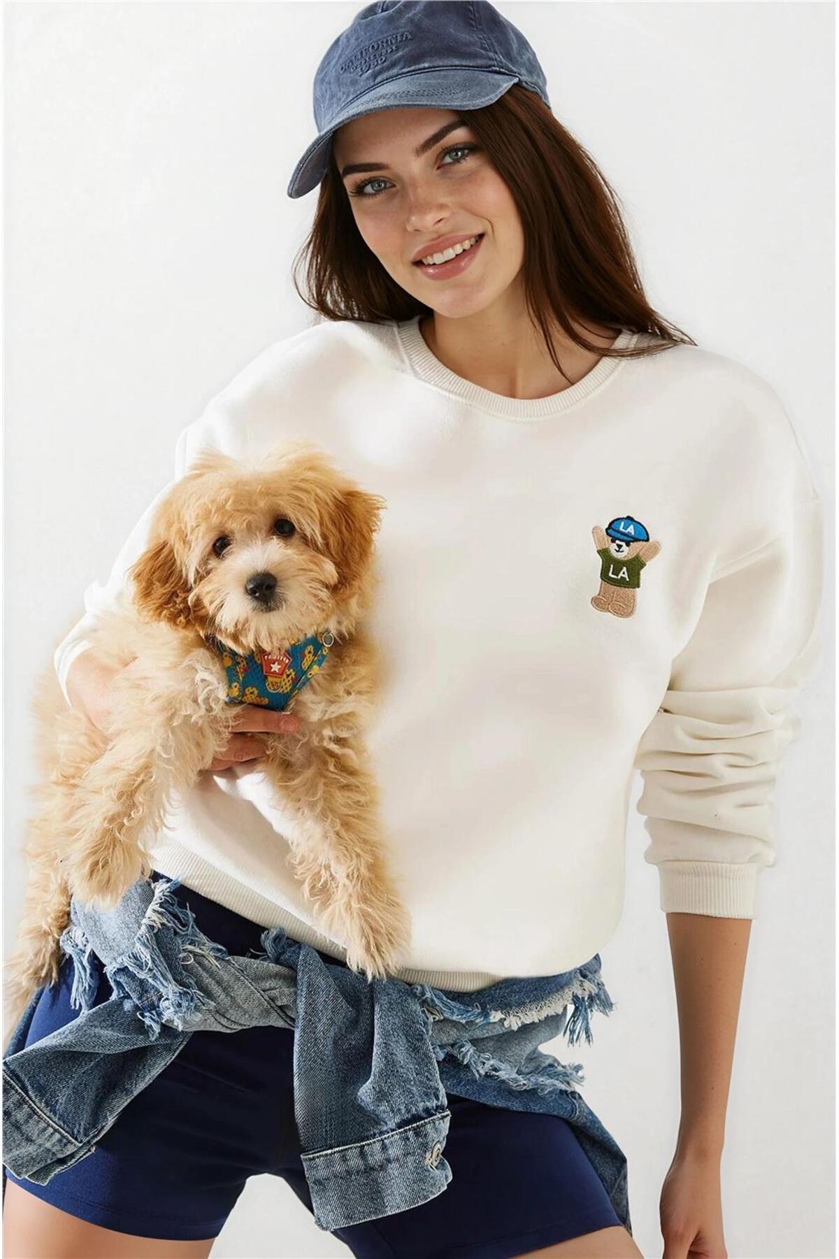 Ecru Women Sweatshirt