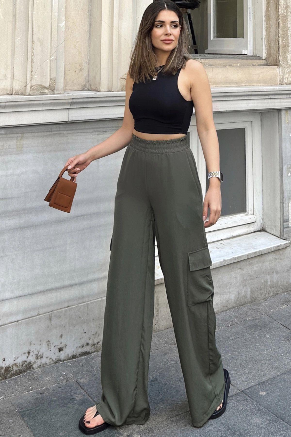 Khaki Women Pants