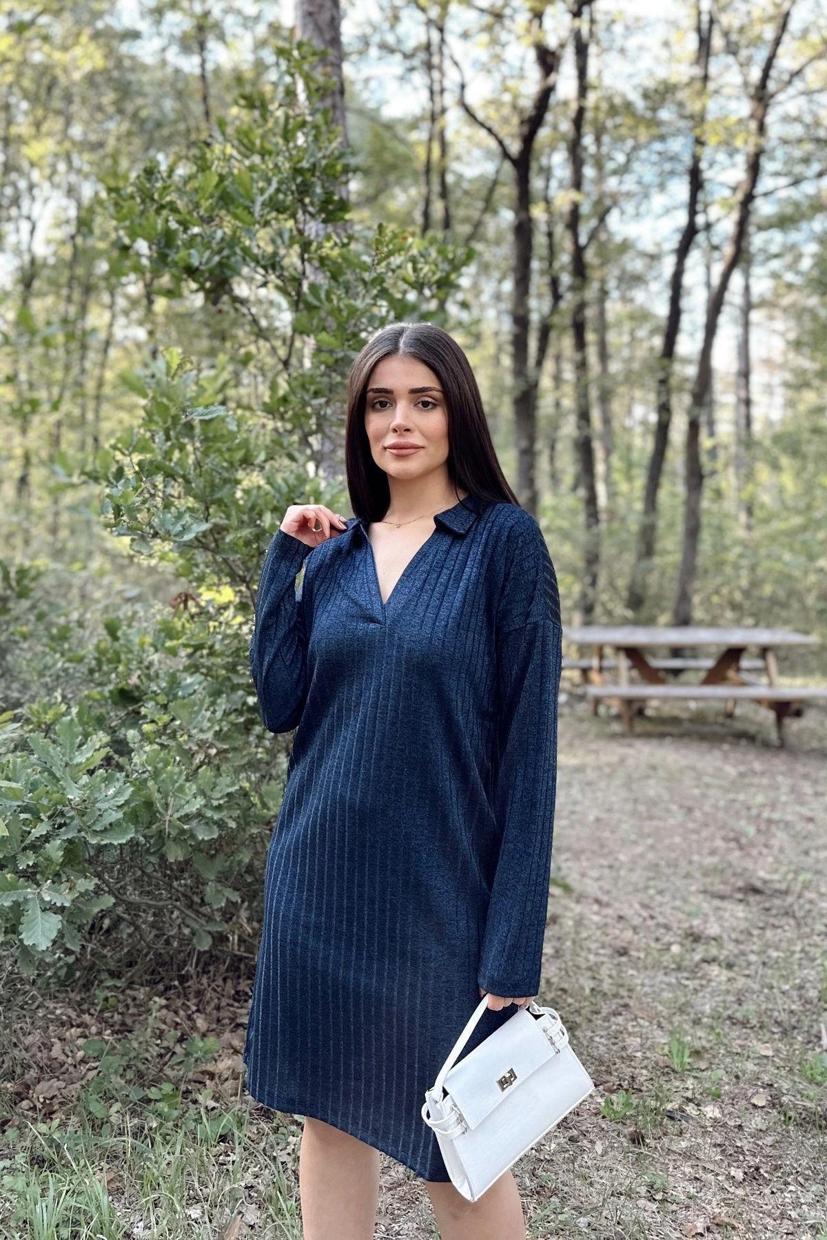 Navy Blue Women Dress