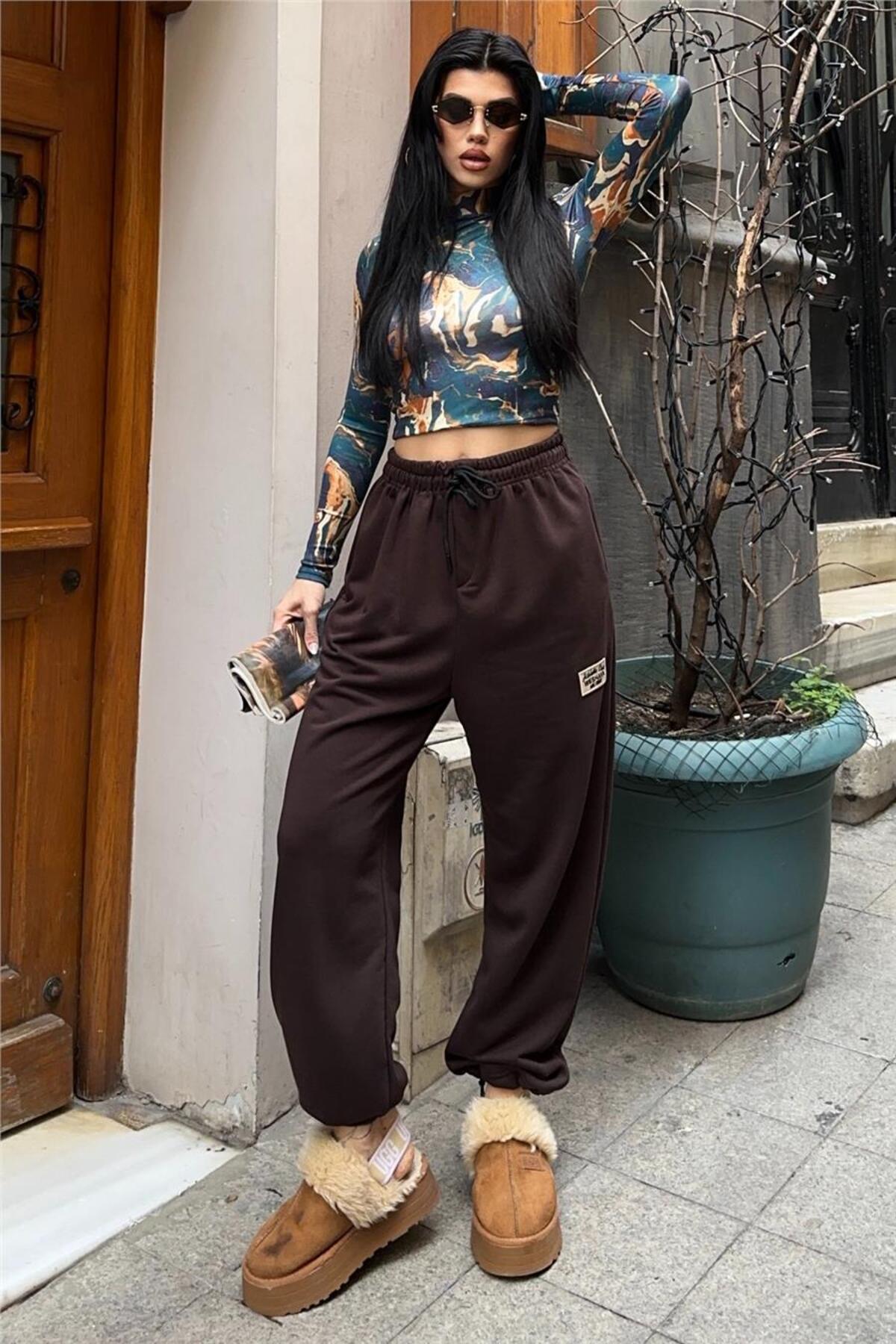 Brown Women Sweatpants