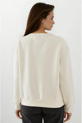 Ecru Women Sweatshirt
