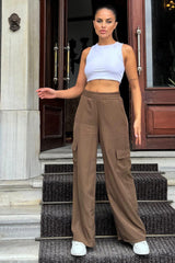 Brown Women Pants