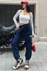 Navy Blue Women Sweatpants