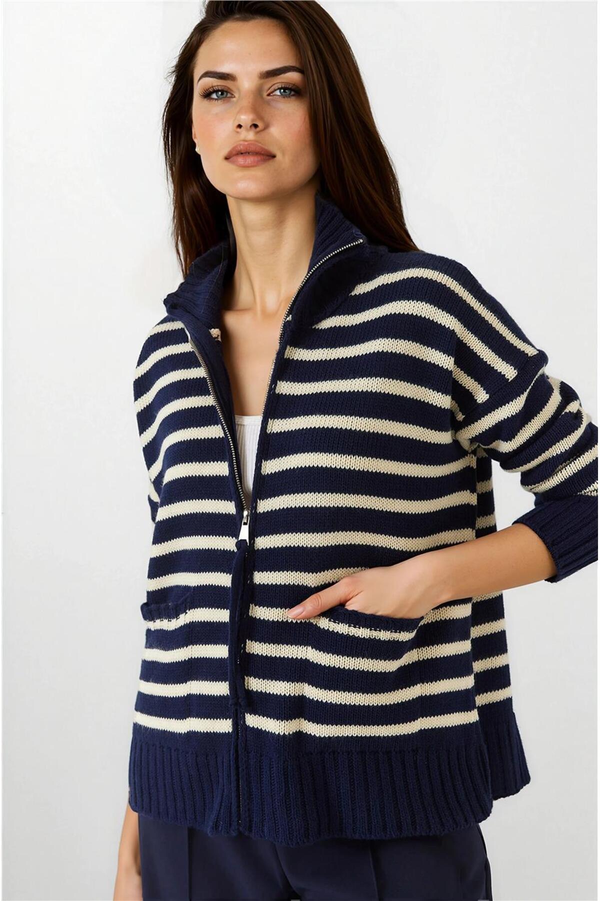 Lacivert Women Cardigan