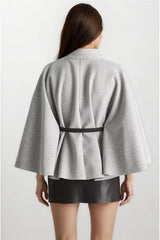 Grey Women Poncho