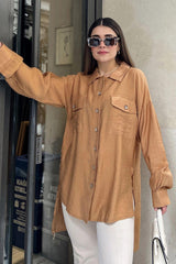 Beige Women Shirt