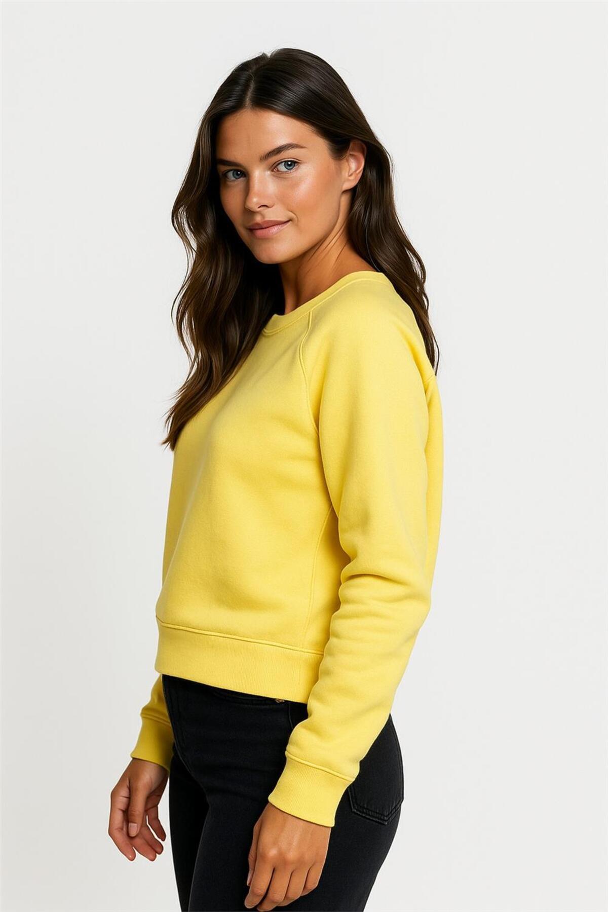 Yellow Women Sweatshirt