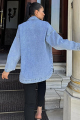 Snow Wash Blue Women Jacket