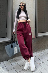 Burgundy Women Sweatpants
