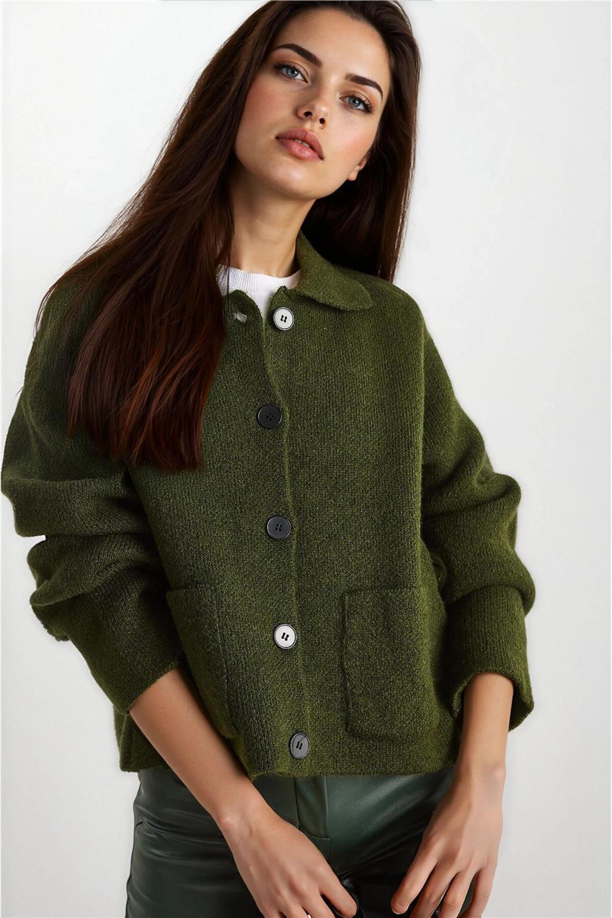 Forest Green Women Cardigan