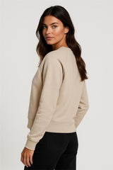 Beige Women Sweatshirt