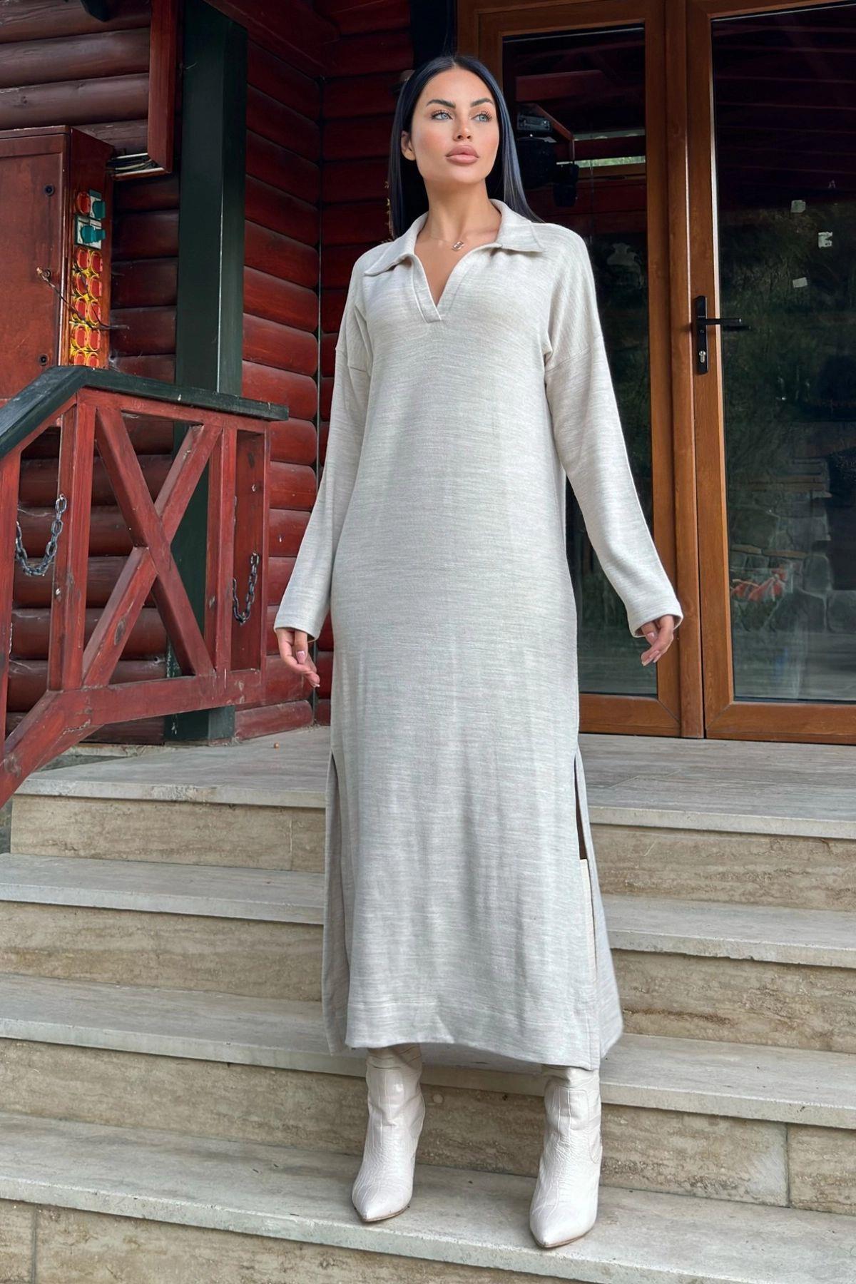 Beige Women Dress