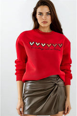 Red Women Sweatshirt