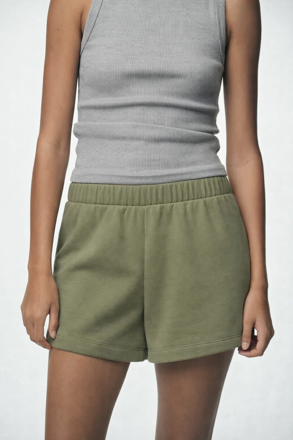 Khaki Women Shorts
