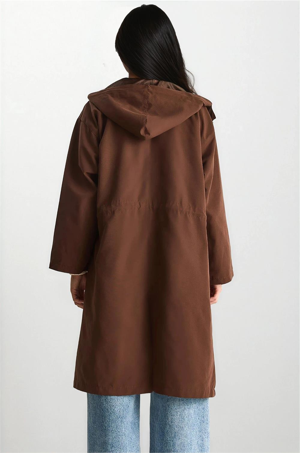 Bitter Brown Women Trench Coat